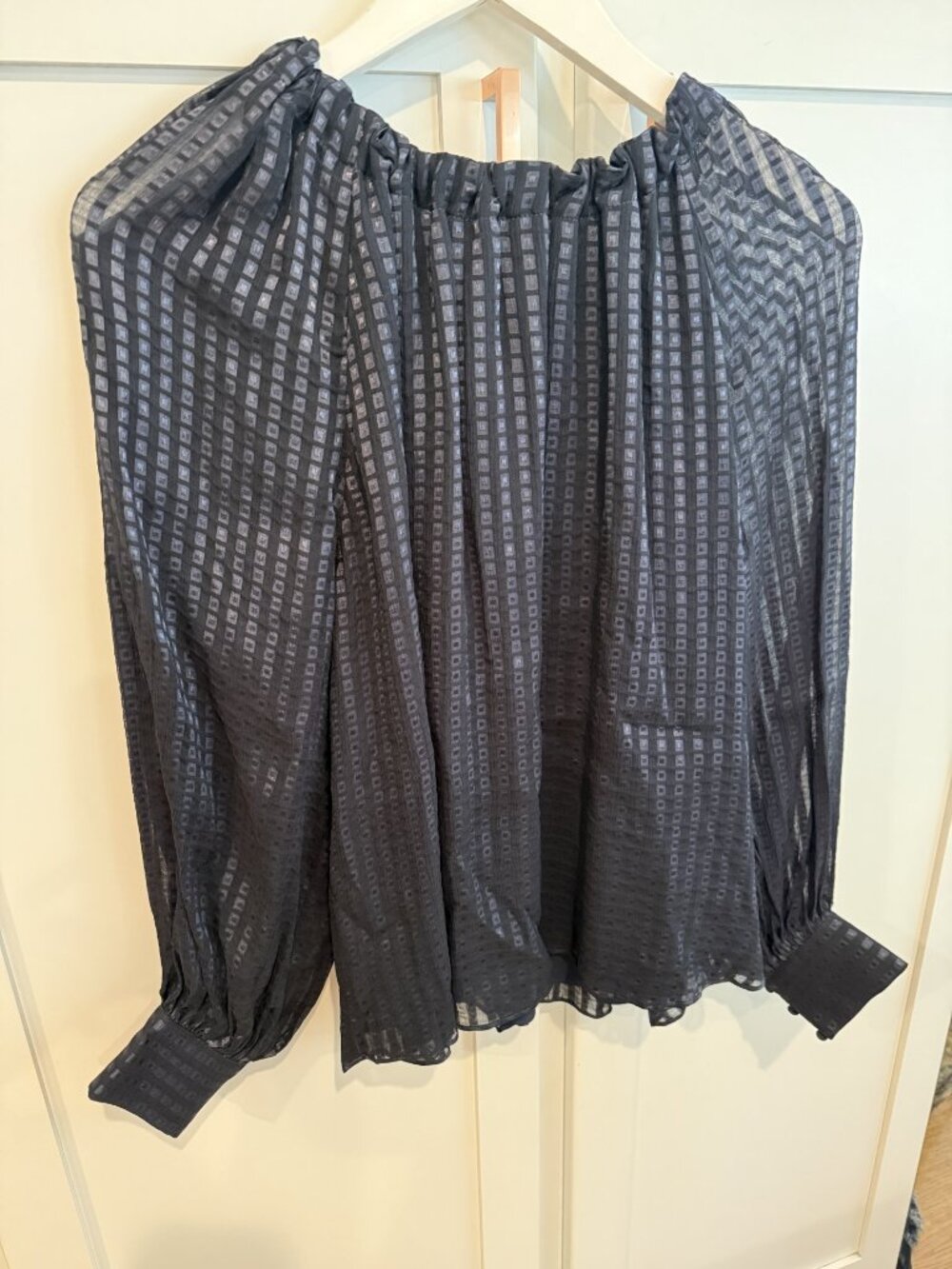 NWT Marie Oliver Navy Blouse